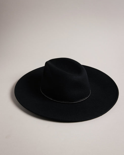 ABBIEA-Hats-Step out in style with ABBIEA. With a wide brim to shield you from the sun, this felt hat adds a fashionable finishing touch to your look. Felt hat Pure wool Leather trim with buckle T accented keeper loop Wide brim- Ted Baker Romania